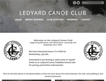 Tablet Screenshot of ledyardcanoeclub.org